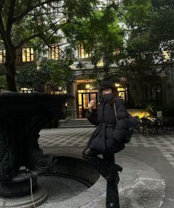 Ultra-Light Mid-Length Women's Down Jacket with Thickened Stand Collar - 2025 Winter White Duck Down Waist-Defining Coat