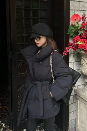 Ultra-Light Mid-Length Women's Down Jacket with Thickened Stand Collar - 2025 Winter White Duck Down Waist-Defining Coat