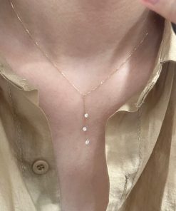 Ultra-Shiny Minimalist Zircon Necklace in Pure Silver - Versatile Clavicle Chain with High-End Feel