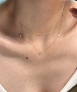 Ultra-Shiny Minimalist Zircon Necklace in Pure Silver - Versatile Clavicle Chain with High-End Feel
