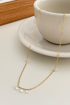 Ultra-Shiny Minimalist Zircon Necklace in Pure Silver - Versatile Clavicle Chain with High-End Feel