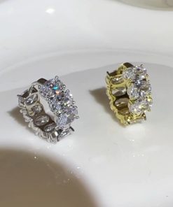 Ultra-Shiny Oval Zircon Earrings - High-End Minimalist Style for Women - Korean Imported Fashion Jewelry