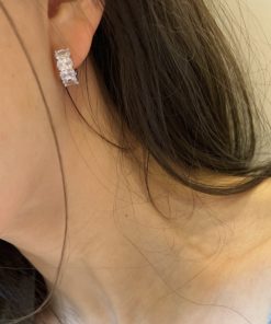 Ultra-Shiny Oval Zircon Earrings - High-End Minimalist Style for Women - Korean Imported Fashion Jewelry