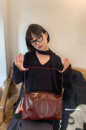 Ultra-Soft Black Scarf Sweater for Women - Trendy Loose V-Neck Knitted Top for Spring & Autumn, Casual Cozy Style