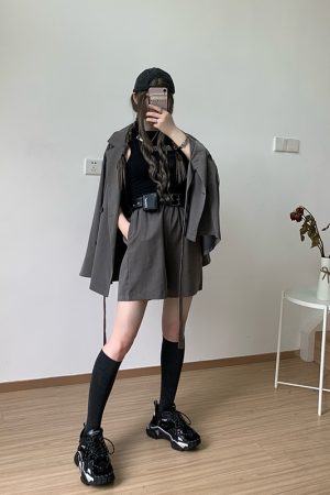 Ulzzang Style Summer Mid-Length Socks for Women, Slimming Patchwork Calf Half-Tube Socks