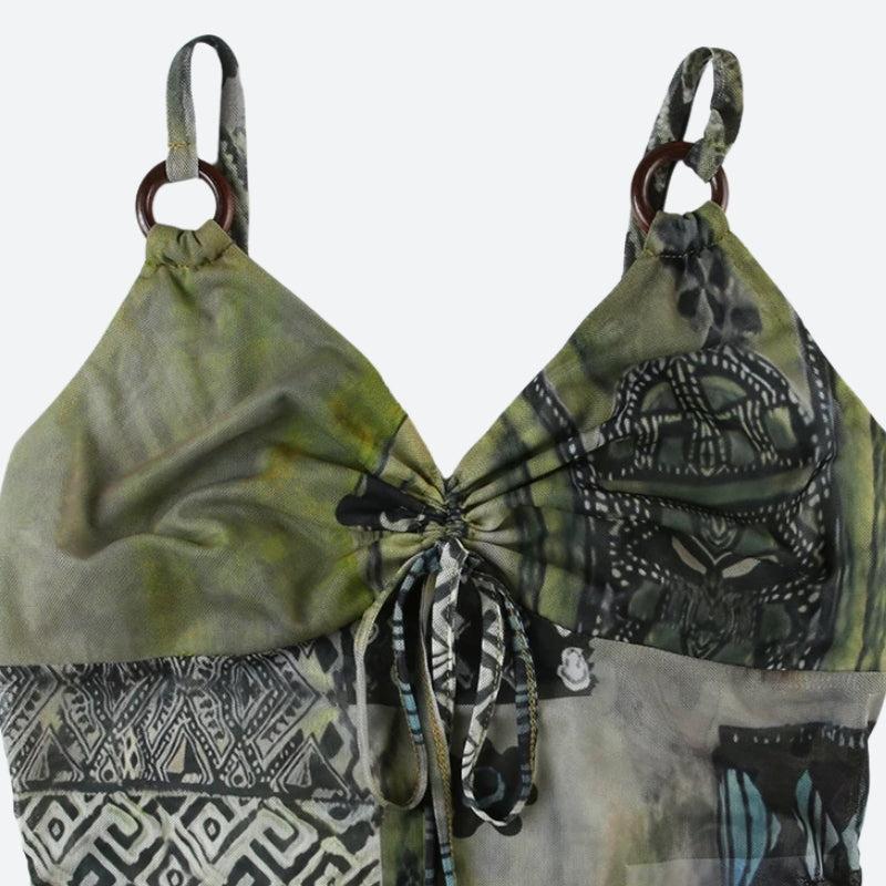 Unapproachable Outfits, Outfit Ideas For 2027 - Bohemian Tie-Up Top Unapproachable Outfits, Outfit Ideas For 2027 - Bohemian Tie-Up Top