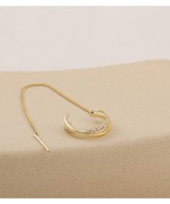 Unique Decorative Tassel Chain Ear Cuff Earrings - Aesthetic Niche Design for Modern Fashion Lovers