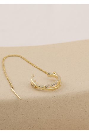 Unique Decorative Tassel Chain Ear Cuff Earrings - Aesthetic Niche Design for Modern Fashion Lovers