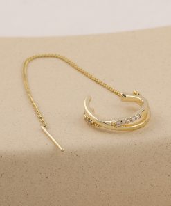 Unique Decorative Tassel Chain Ear Cuff Earrings - Aesthetic Niche Design for Modern Fashion Lovers