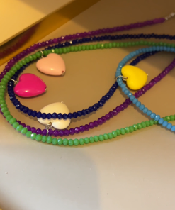 Unique Dopamine Heart Bead Necklace - Sweet Clavicle Chain for Women - Korean Style Jewelry