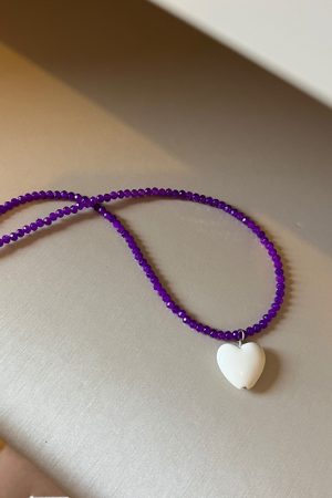 Unique Dopamine Heart Bead Necklace - Sweet Clavicle Chain for Women - Korean Style Jewelry