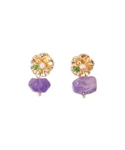 Unique Retro Chinese Palace Glass Drop Earrings for Summer 2025 - Stylish Statement Jewelry
