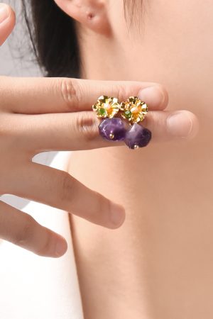 Unique Retro Chinese Palace Glass Drop Earrings for Summer 2025 - Stylish Statement Jewelry