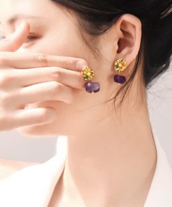 Unique Retro Chinese Palace Glass Drop Earrings for Summer 2025 - Stylish Statement Jewelry