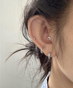 Unique Zircon Ear Bone Studs, High-End Ear Clips, Women's Niche Earrings for Comfortable Sleep with Ear Cuffs