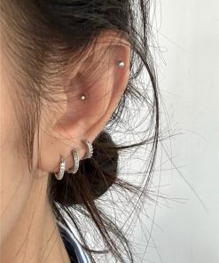 Unique Zircon Ear Bone Studs, High-End Ear Clips, Women's Niche Earrings for Comfortable Sleep with Ear Cuffs