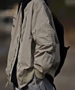 Unisex American Retro Pilot Baseball Jacket - Loose Fit Multi-Pocket Functional Coat for Spring and Autumn, Trendy Vintage Style