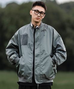 Unisex American Retro Pilot Jacket - Functional Loose Workwear Baseball Style for Spring & Autumn, Trendy Niche Design