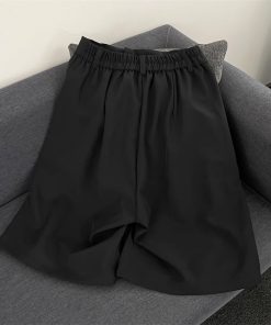 Unisex American Retro Solid Color Draped Shorts - Trendy Summer Loose Casual Versatile Five-Point Pants