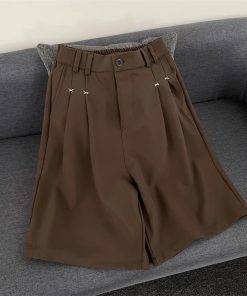 Unisex American Retro Solid Color Draped Shorts - Trendy Summer Loose Casual Versatile Five-Point Pants