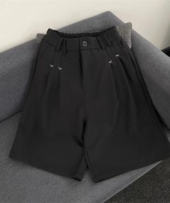 Unisex American Retro Solid Color Draped Shorts - Trendy Summer Loose Casual Versatile Five-Point Pants