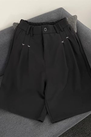 Unisex American Retro Solid Color Draped Shorts - Trendy Summer Loose Casual Versatile Five-Point Pants