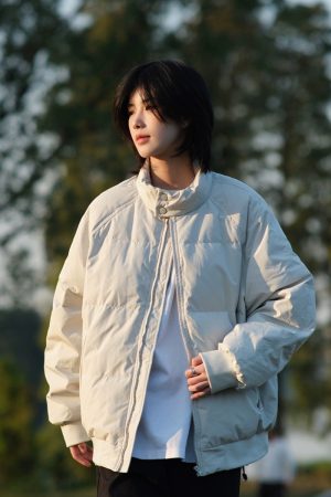Unisex American Retro Stand-Up Collar Thick Cotton Baseball Jacket - Winter Solid Color Versatile Loose Coat