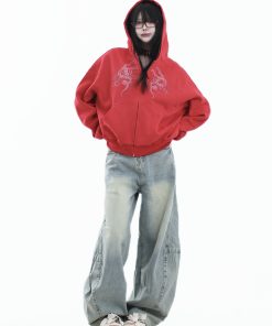 Unisex American Street Style Snake Print Hoodie Jacket Cardigan - Retro Short Top for Men and Women, Y2K Fashion