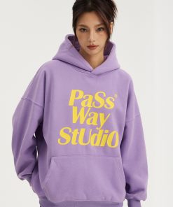 Unisex Basic Logo Hoodie - Casual Loose Fit Fleece Jacket for Spring & Autumn, Trendy Streetwear Style