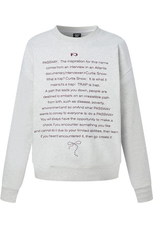 Unisex Casual Crew Neck Sweatshirt with Original Slogan - Trendy Streetwear Jacket for Spring Fashion
