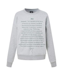 Unisex Casual Crew Neck Sweatshirt with Original Slogan - Trendy Streetwear Jacket for Spring Fashion