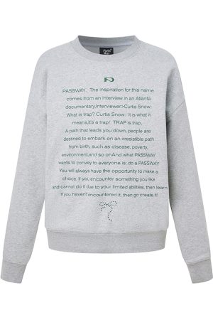 Unisex Casual Crew Neck Sweatshirt with Original Slogan - Trendy Streetwear Jacket for Spring Fashion