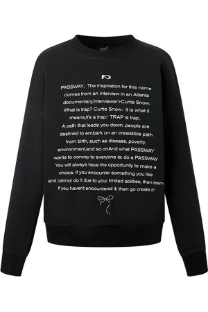 Unisex Casual Crew Neck Sweatshirt with Original Slogan - Trendy Streetwear Jacket for Spring Fashion