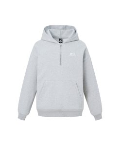 Unisex Casual Half-Zip Hoodie with P Letter Streetwear Logo - Trendy Fashion Jacket for Urban Style