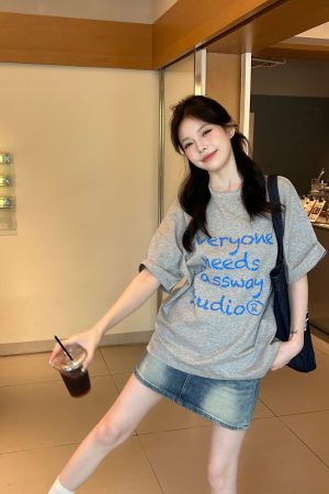 Unisex Crayon Slogan Short Sleeve T-Shirt - 2025 Summer Collection, 255g Pure Cotton, Casual 90s Inspired Top