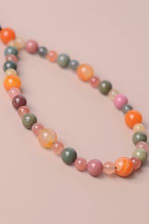 Unisex Ethnic Style Agate Crystal Mobile Phone Chain Pendant - Retro Design Wrist Strap Accessory