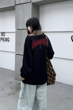 Unisex Heavyweight Floral Embroidery Sweatshirt - Thin Long Sleeve Round Neck Top, American Style, High Street Fashion