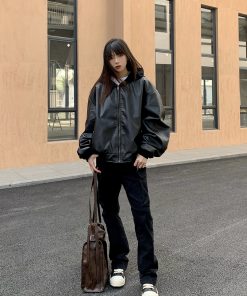 Unisex Hooded Jacket 2025 Spring Autumn Fashion Loose Fit Casual Top American Style