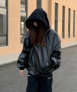 Unisex Hooded Jacket 2025 Spring Autumn Fashion Loose Fit Casual Top American Style