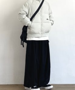 Unisex Japanese-Style Retro Stand Collar Thickened Cotton Puffer Jacket - Trendy Solid Color Winter Coat