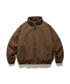 Unisex Japanese-Style Retro Thick Stand Collar Cotton Jacket, Winter Loose Bread Coat, Simple Workwear for Men and Women