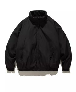 Unisex Japanese-Style Retro Thick Stand Collar Cotton Jacket, Winter Loose Bread Coat, Simple Workwear for Men and Women