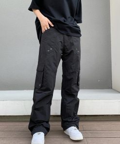 Unisex Legal Alien Vintage Casual Wide-Leg Straight Pants - Trendy High Street Style for 90s Inspired Fashion