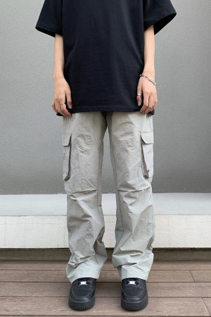 Unisex Legal Alien Vintage Casual Wide-Leg Straight Pants - Trendy High Street Style for 90s Inspired Fashion