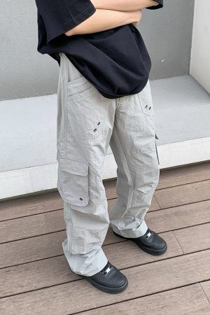 Unisex Legal Alien Vintage Casual Wide-Leg Straight Pants - Trendy High Street Style for 90s Inspired Fashion