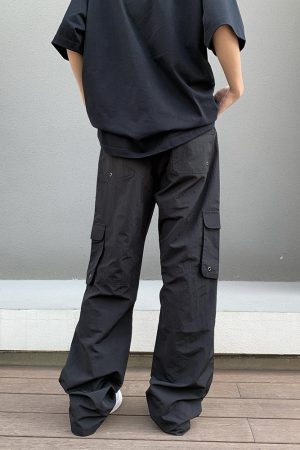 Unisex Legal Alien Vintage Casual Wide-Leg Straight Pants - Trendy High Street Style for 90s Inspired Fashion