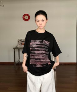 Unisex Music Score Short Sleeve T-Shirt - Casual Loose Round Neck Top for Summer 2025, Perfect for 90s and Y2K Fashion Enthusiasts