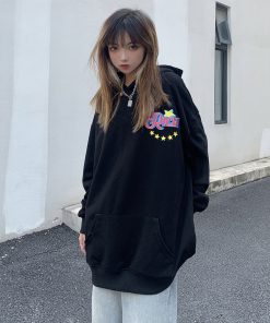 Unisex Oversized Fleece Hoodie with Legal Alien Embroidery - American Style National Trend for Couples