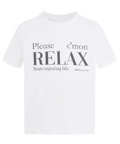 Unisex Relaxed Fit Slogan Short Sleeve T-Shirt with Letter Print, Round Neck Summer Style 2025, Perfect for Casual Outfits