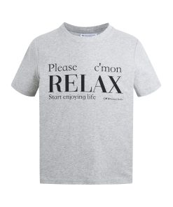 Unisex Relaxed Fit Slogan Short Sleeve T-Shirt with Letter Print, Round Neck Summer Style 2025, Perfect for Casual Outfits
